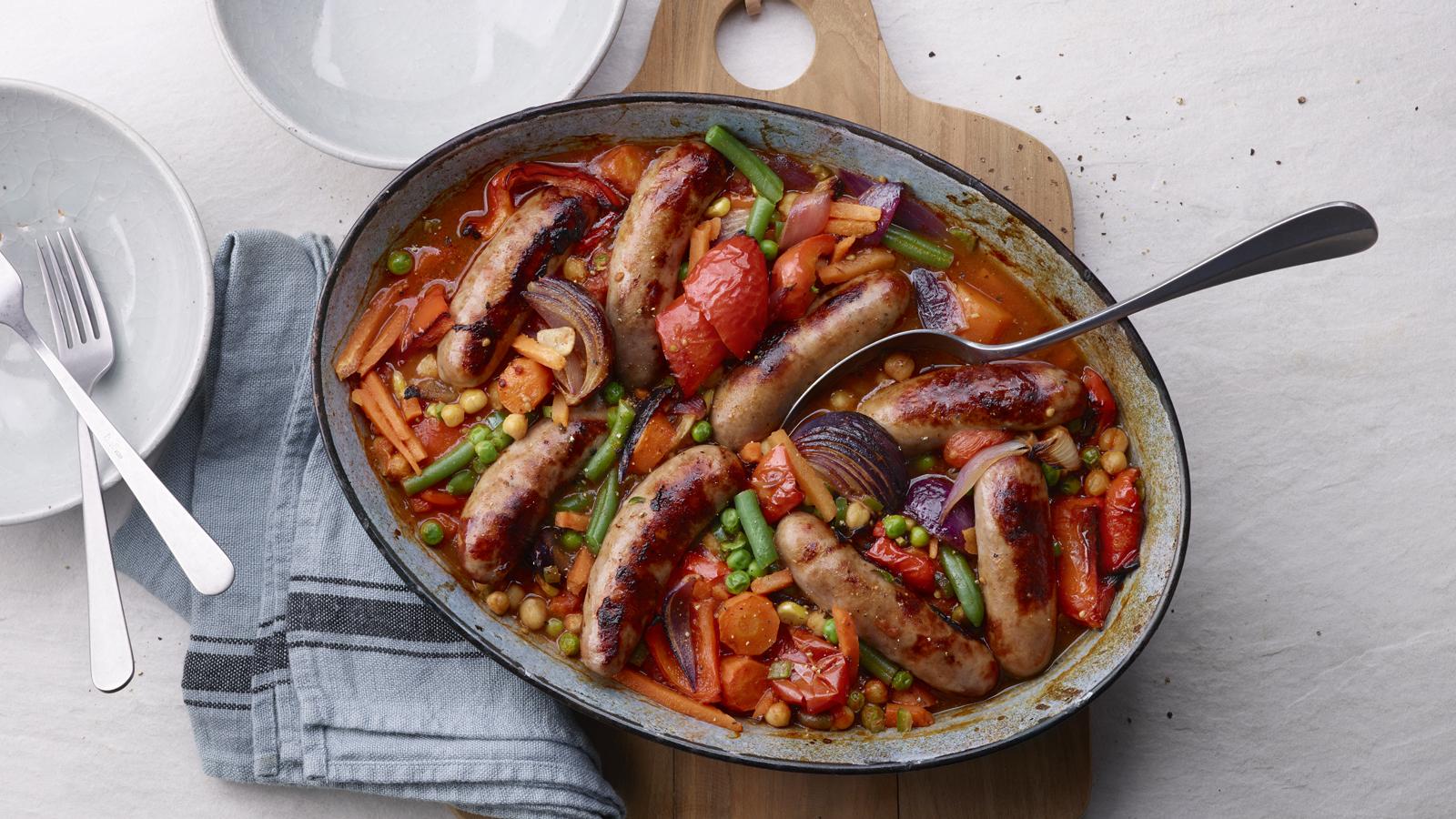 Healthy sausage casserole