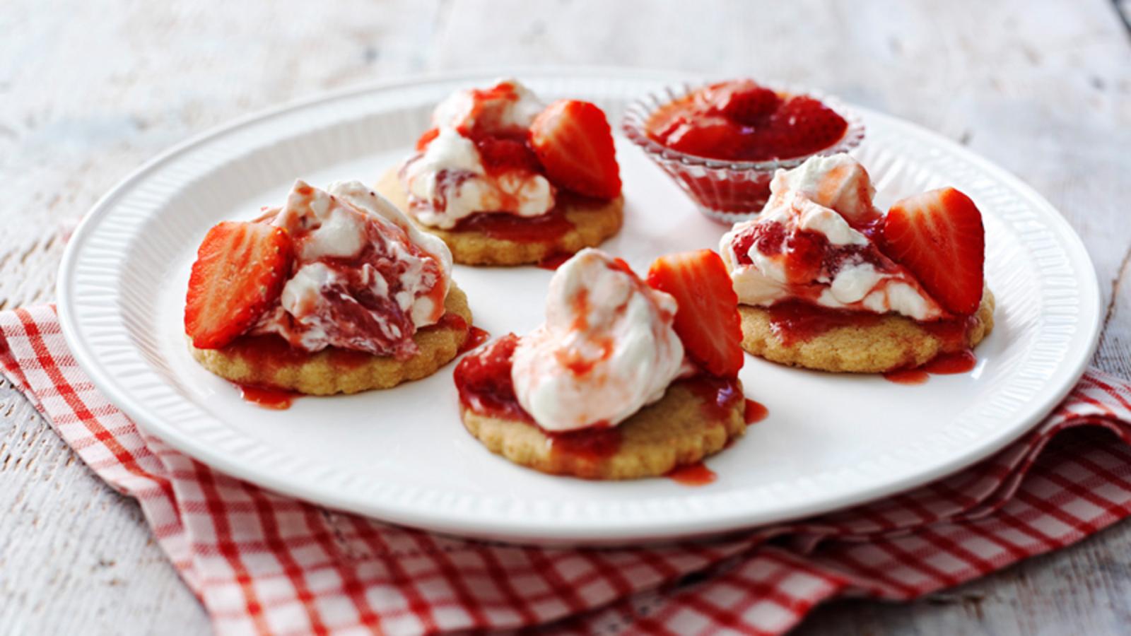 Individual strawberry shortcakes