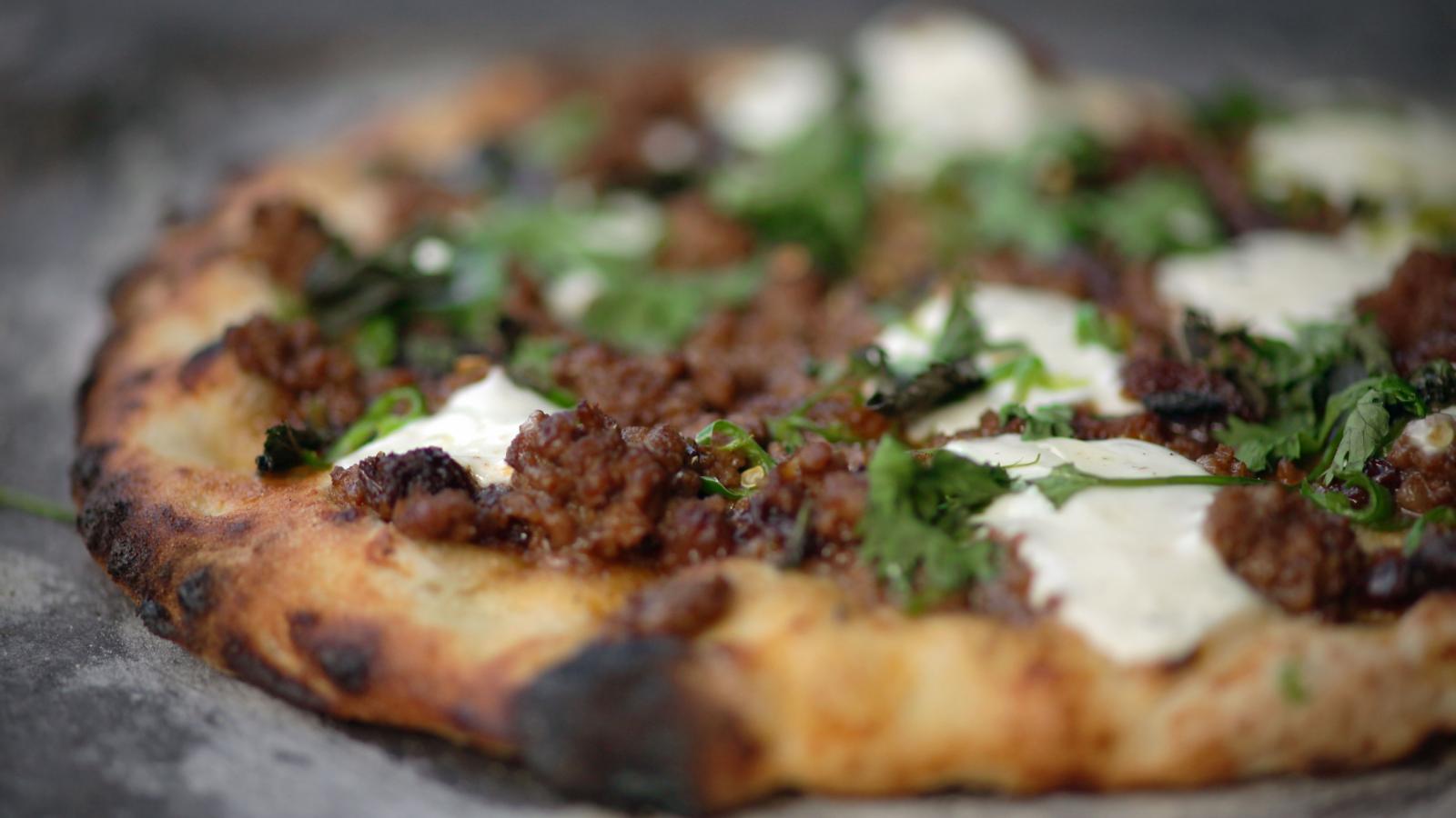 Lebanese-spiced lamb flatbread