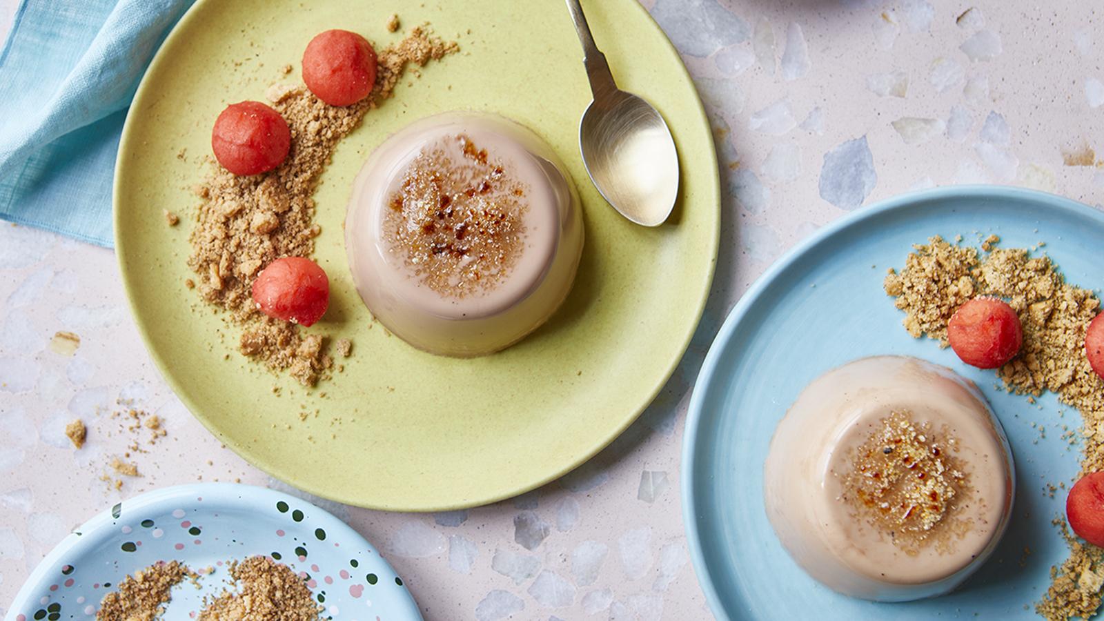 Malted milk panna cotta