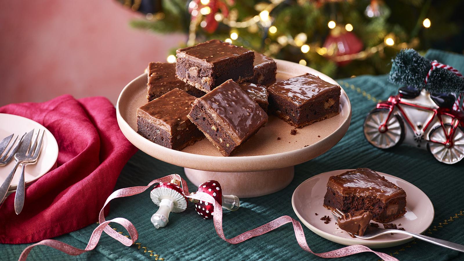 Malted triple chocolate brownies