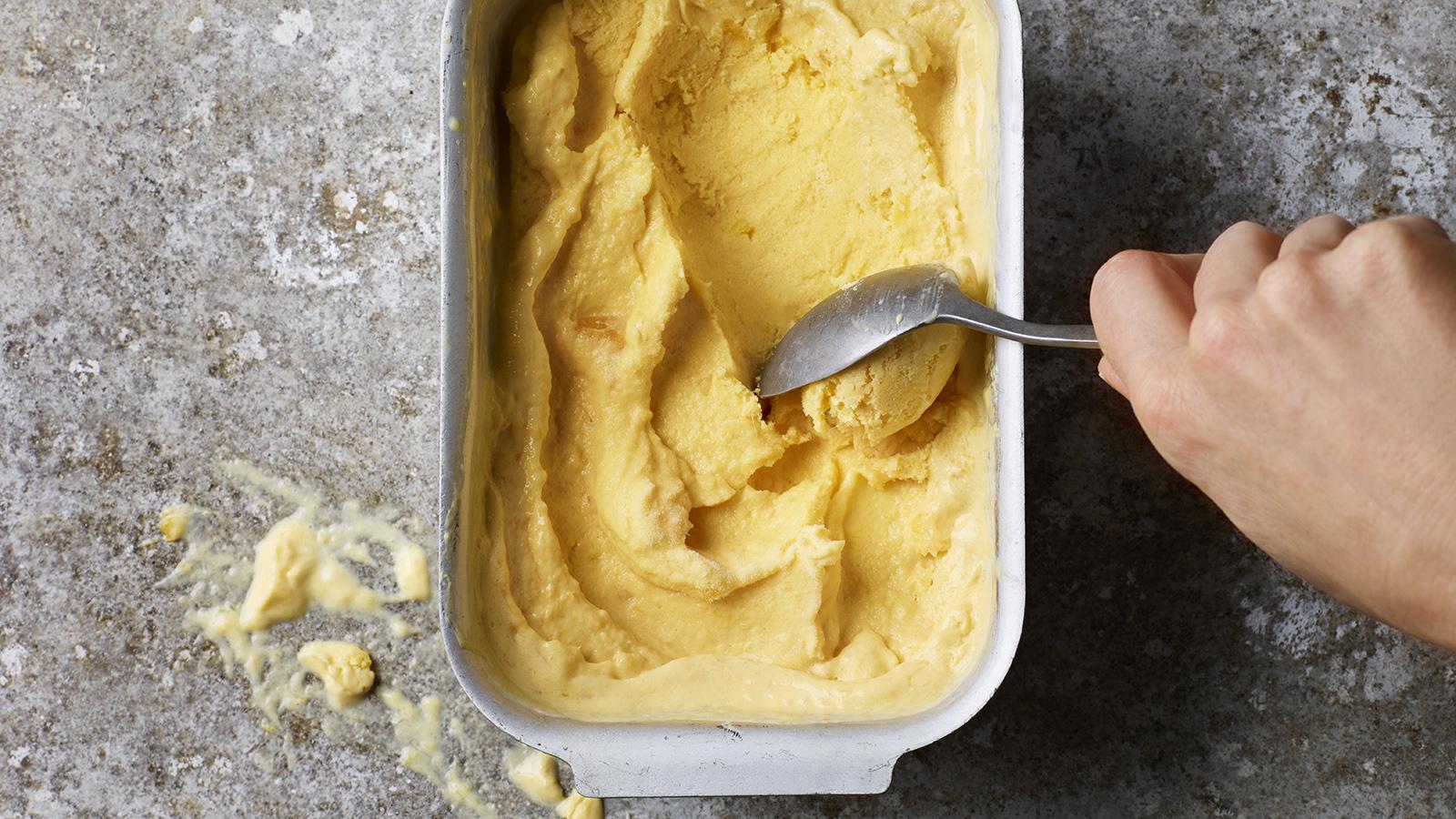 Mango and mascarpone instant sorbet