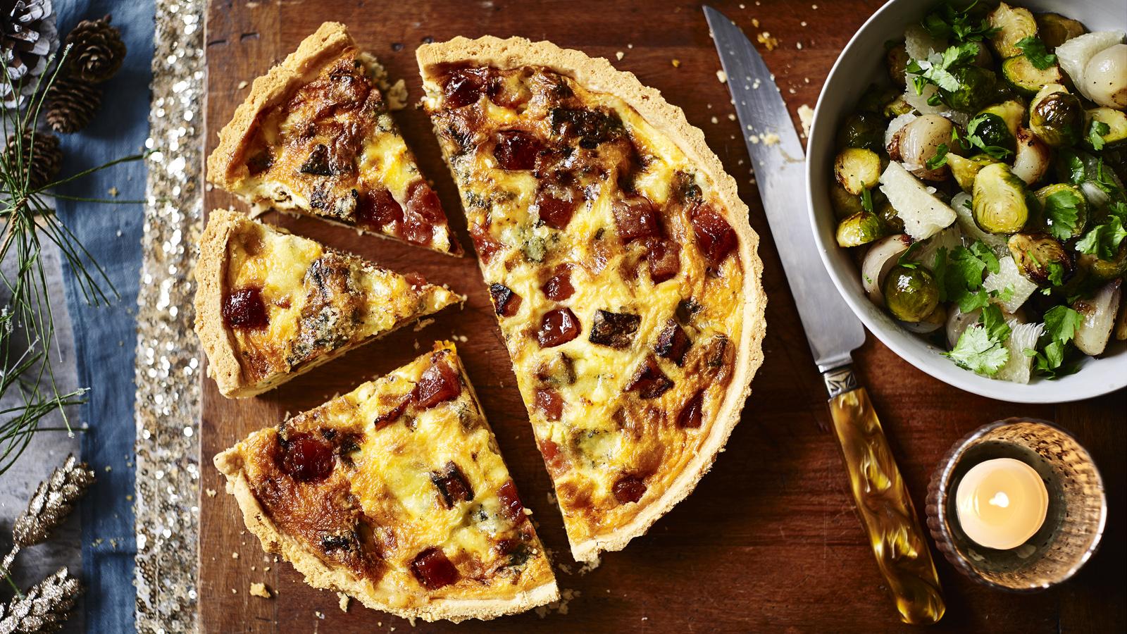 Stilton and butternut squash quiche recipe BBC Food