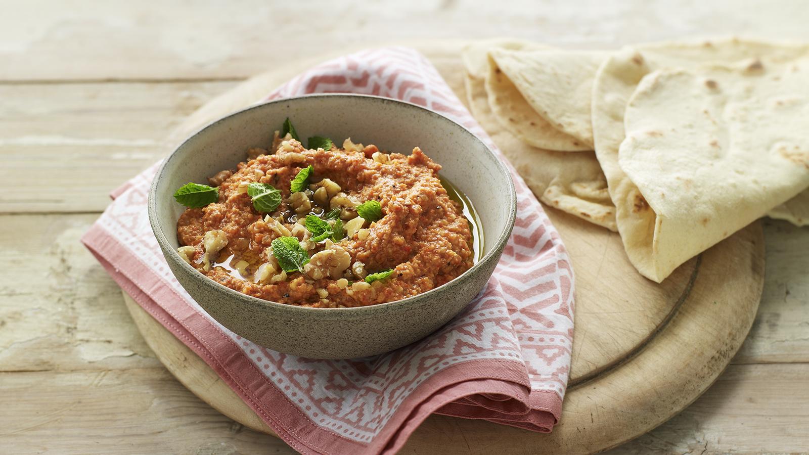 Muhammara (roasted red pepper dip)