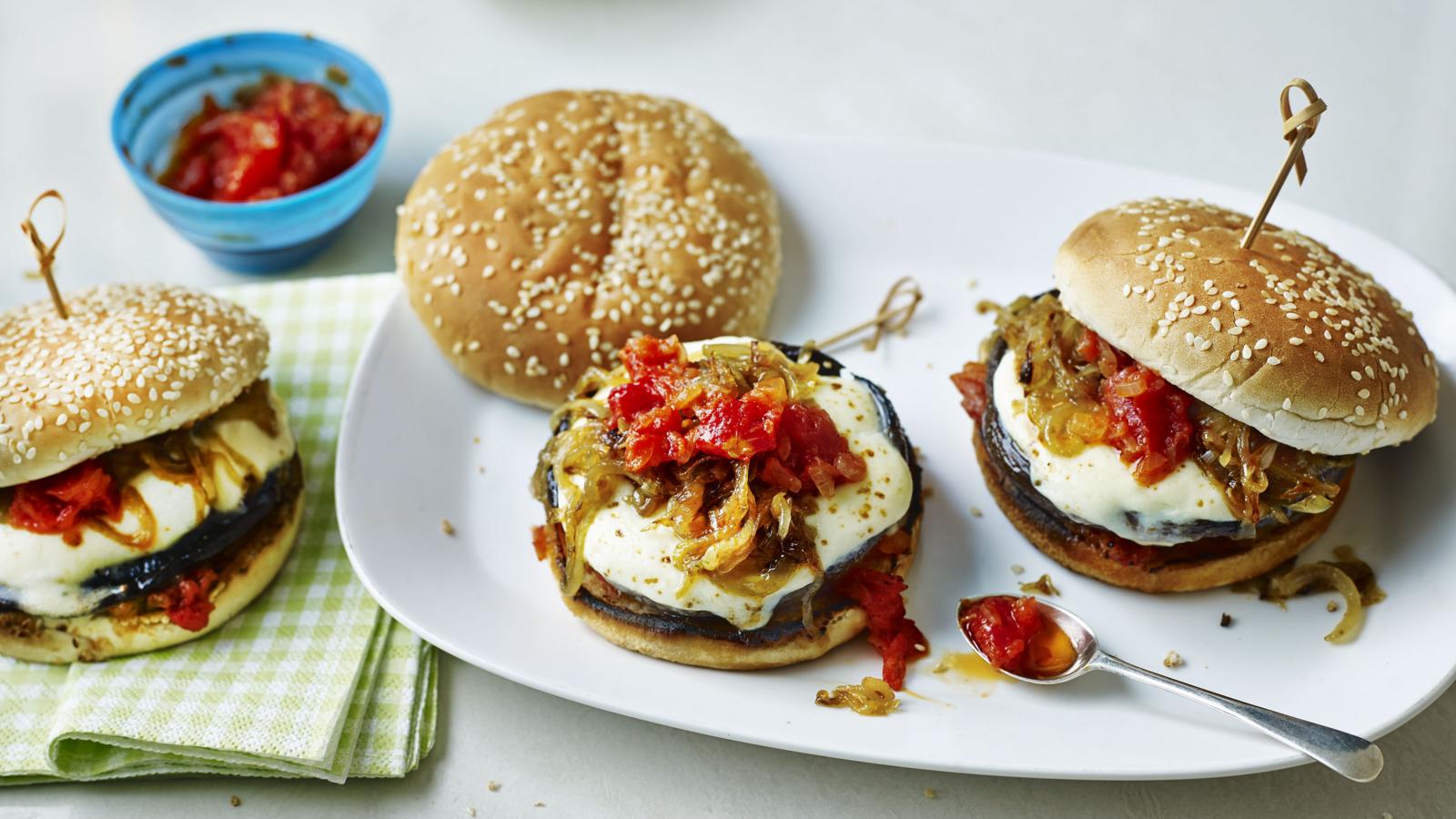 Veggie mushroom burger 