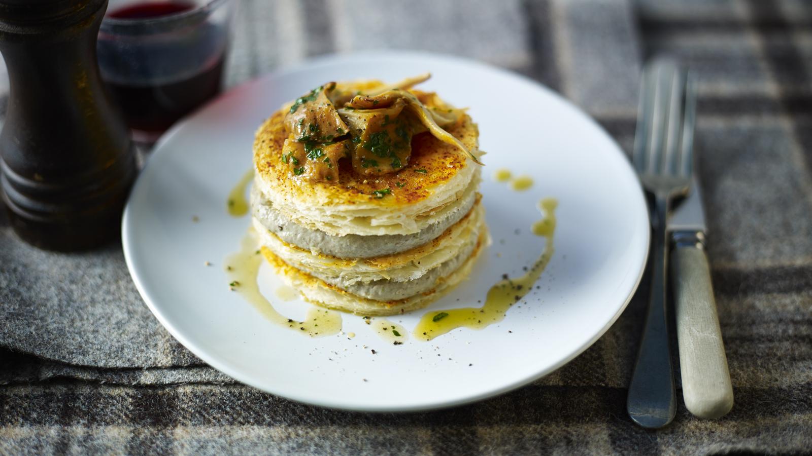 Mushroom millefeuille