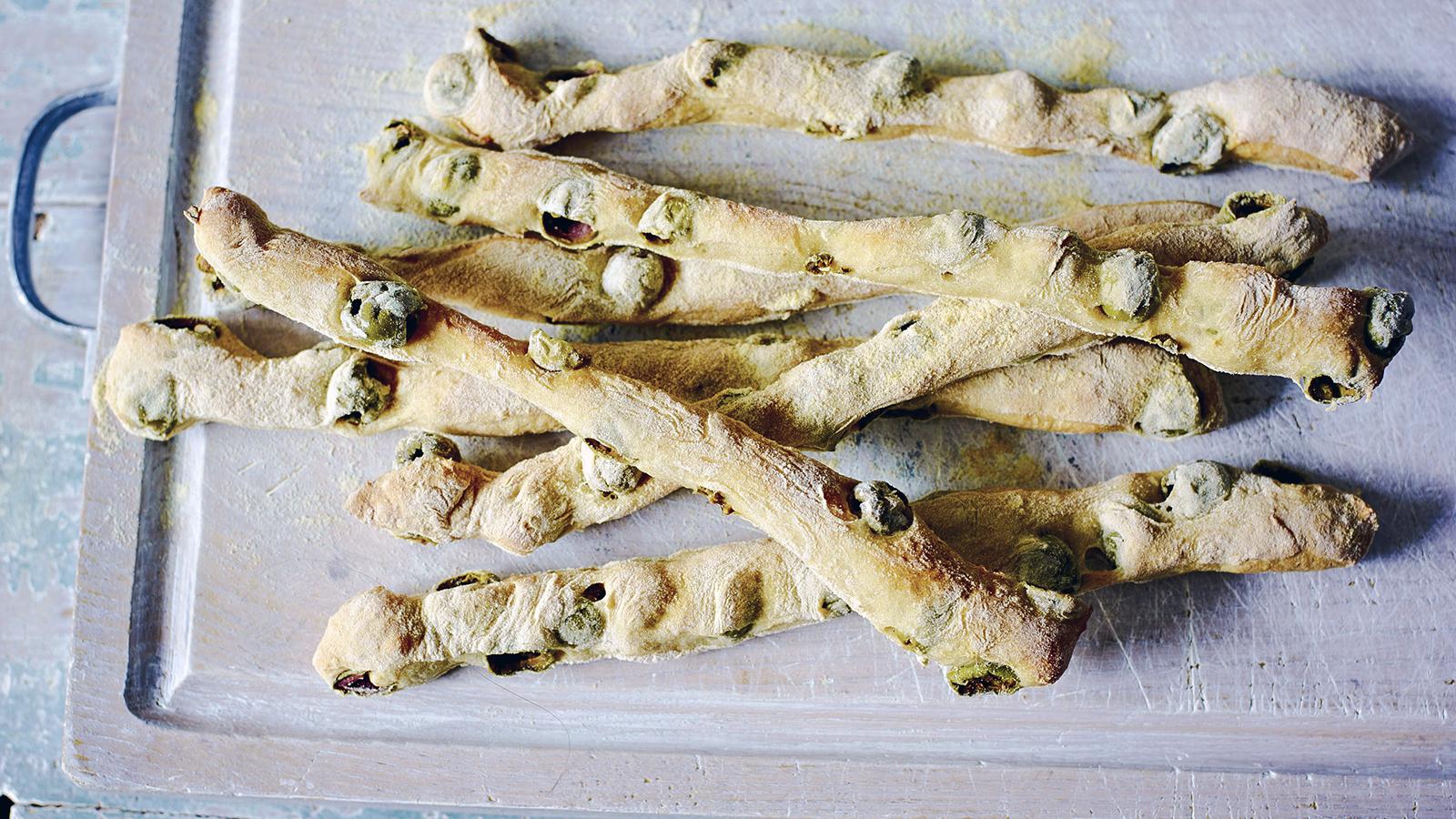 Olive breadsticks