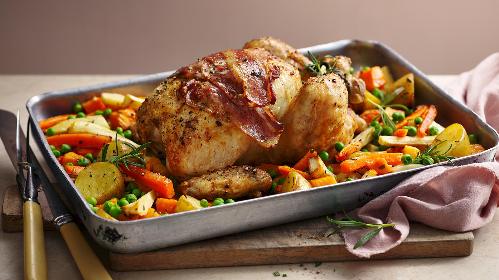 One-pan roast chicken dinner