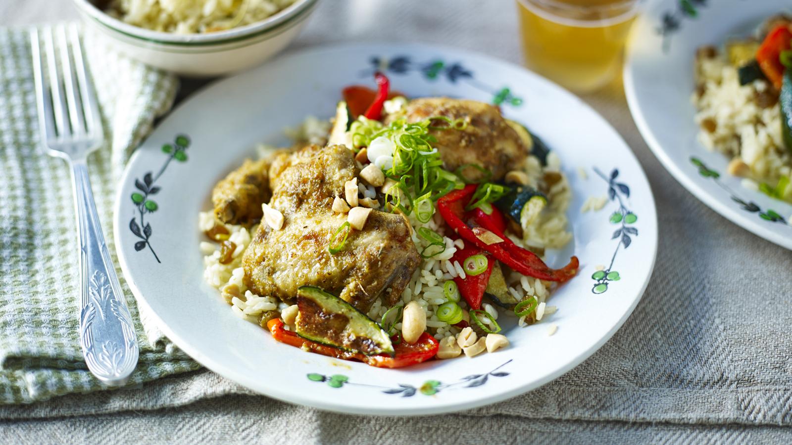 Chicken with spicy rice