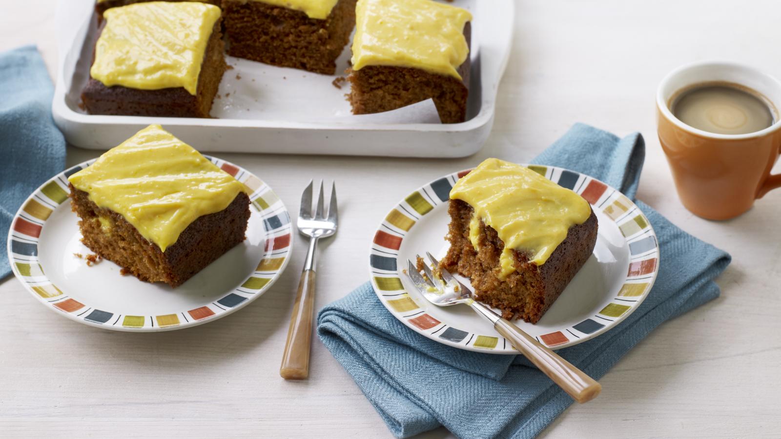 Orange and coffee poke cake 