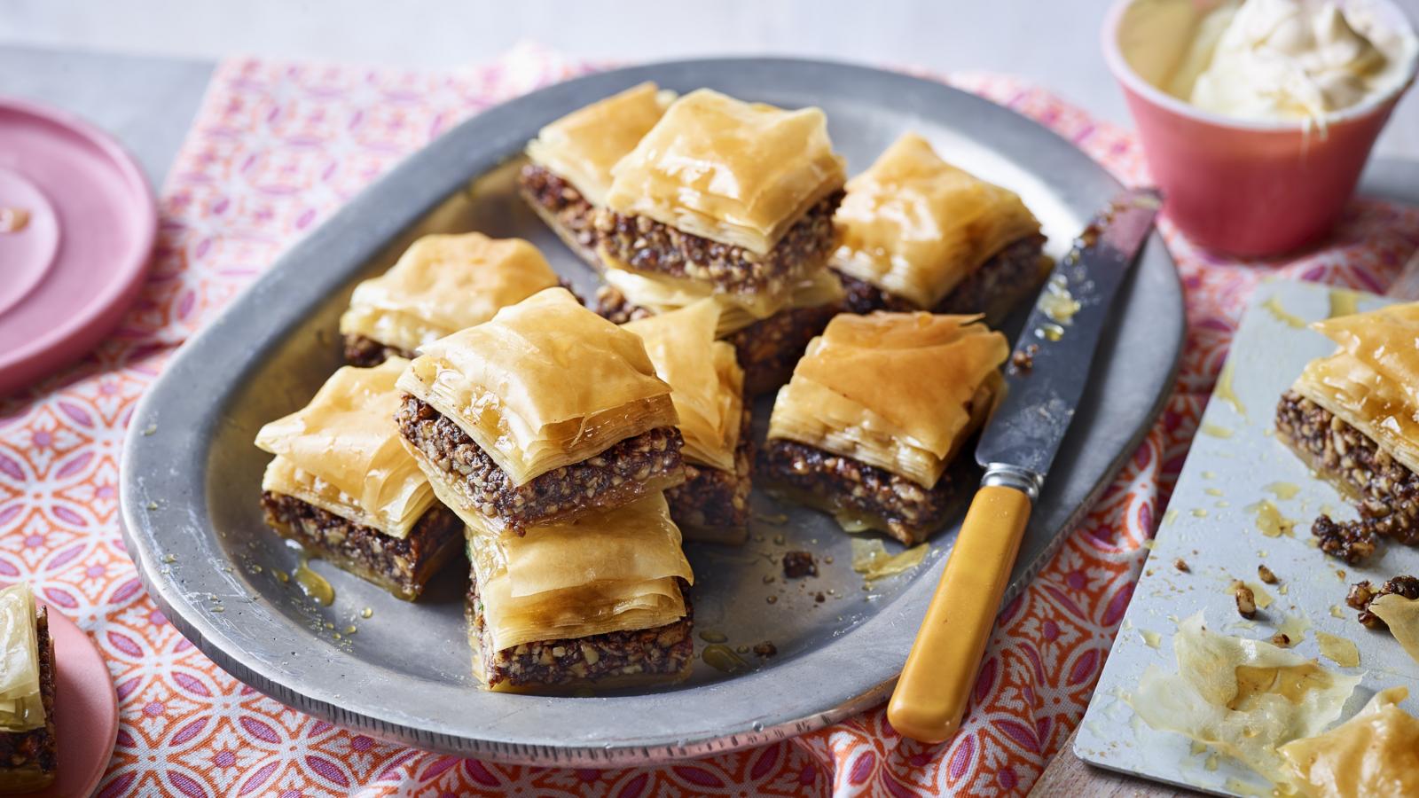 Orange blossom baklava 