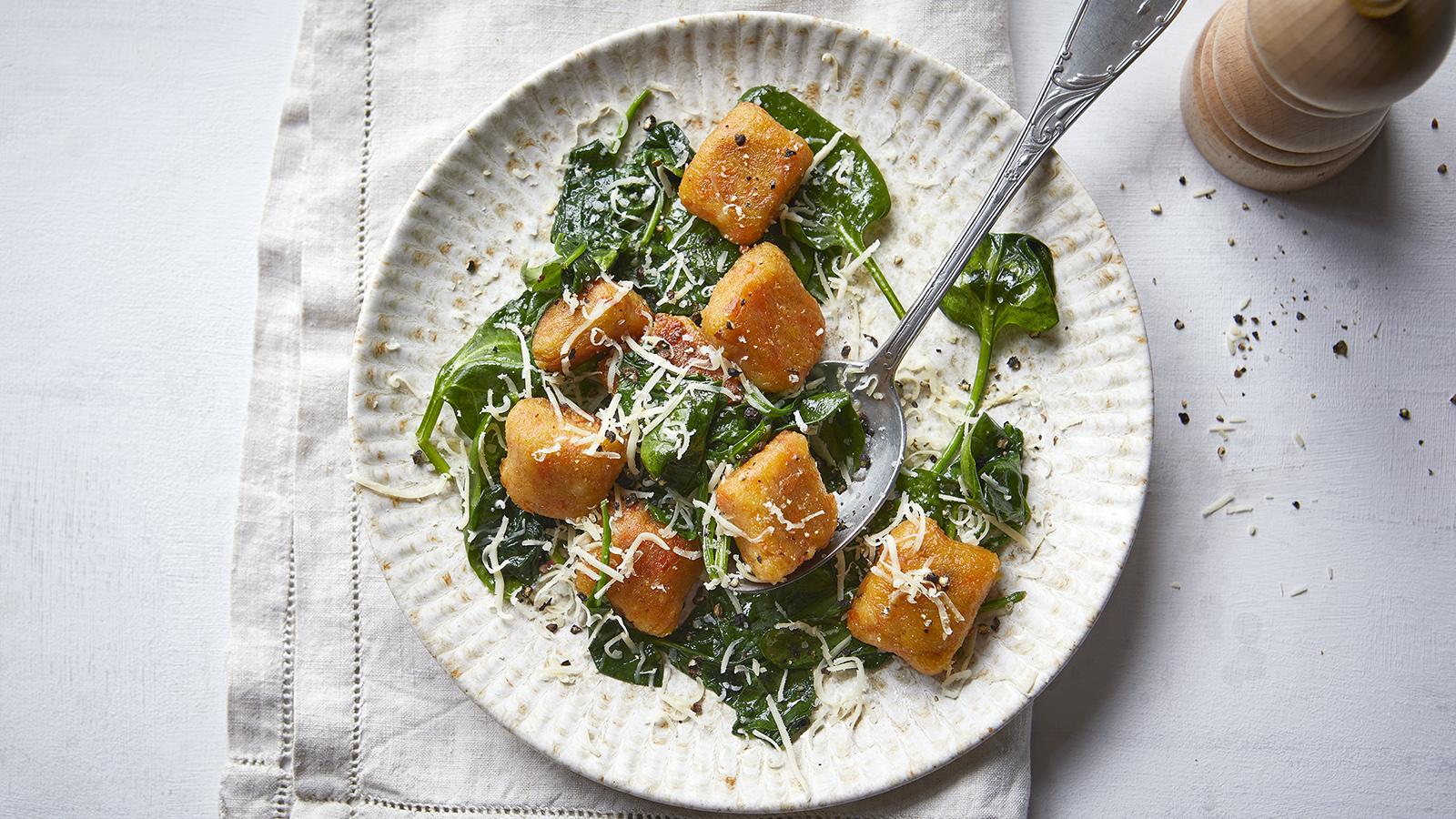 Parsnip and carrot gnocchi