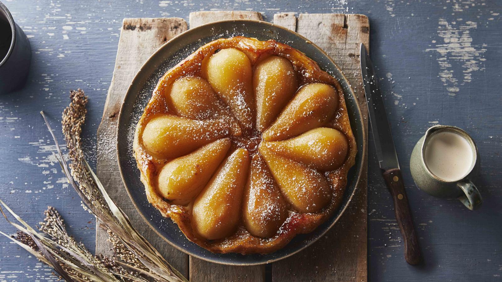 Pear tarte tatin