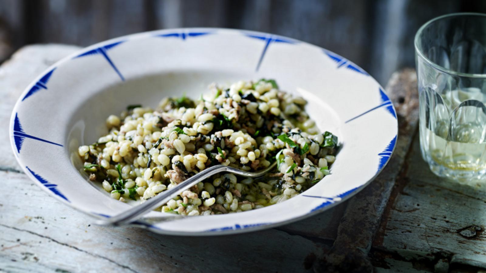 Pearl Barley With Spinach And Pork Mince Recipe BBC Food