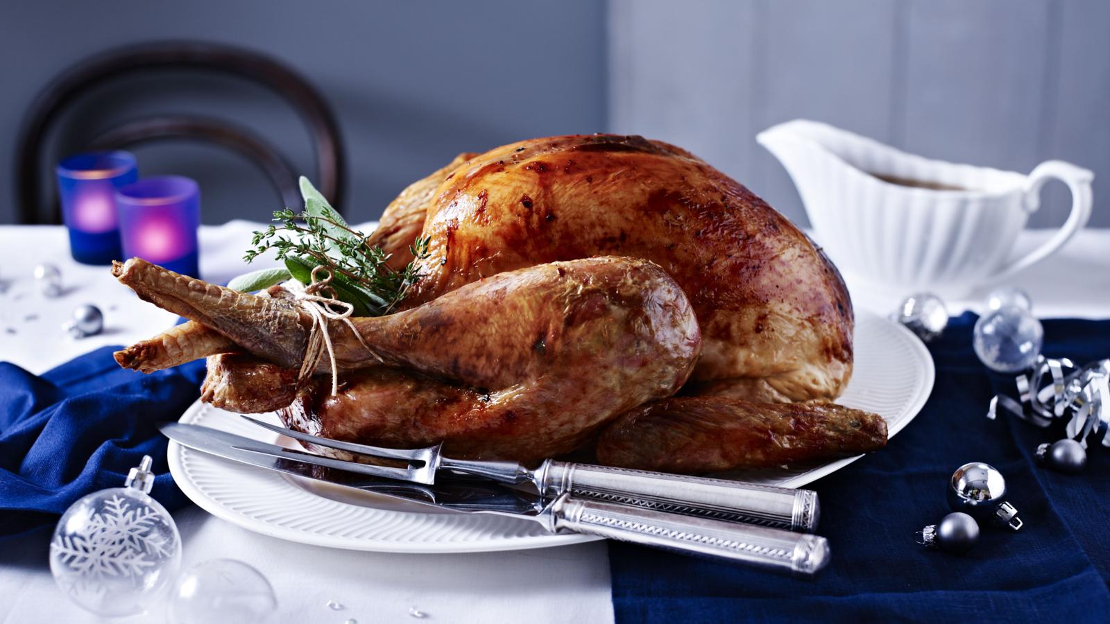 Roast turkey and stuffing