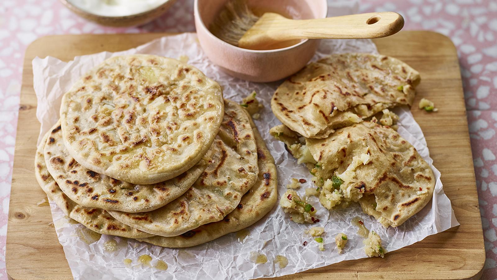 Potato-stuffed flatbreads
