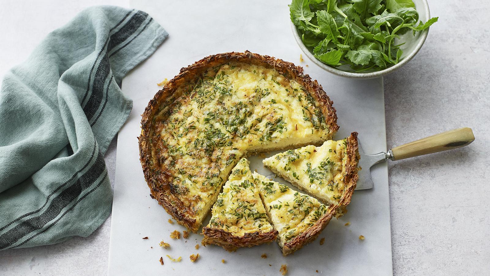 Potato rosti quiche