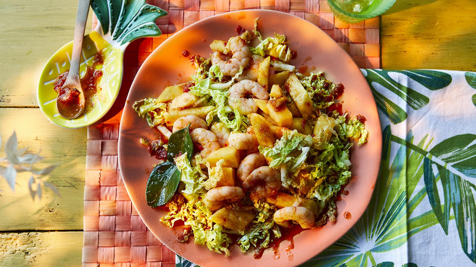 Prawn and pineapple salad