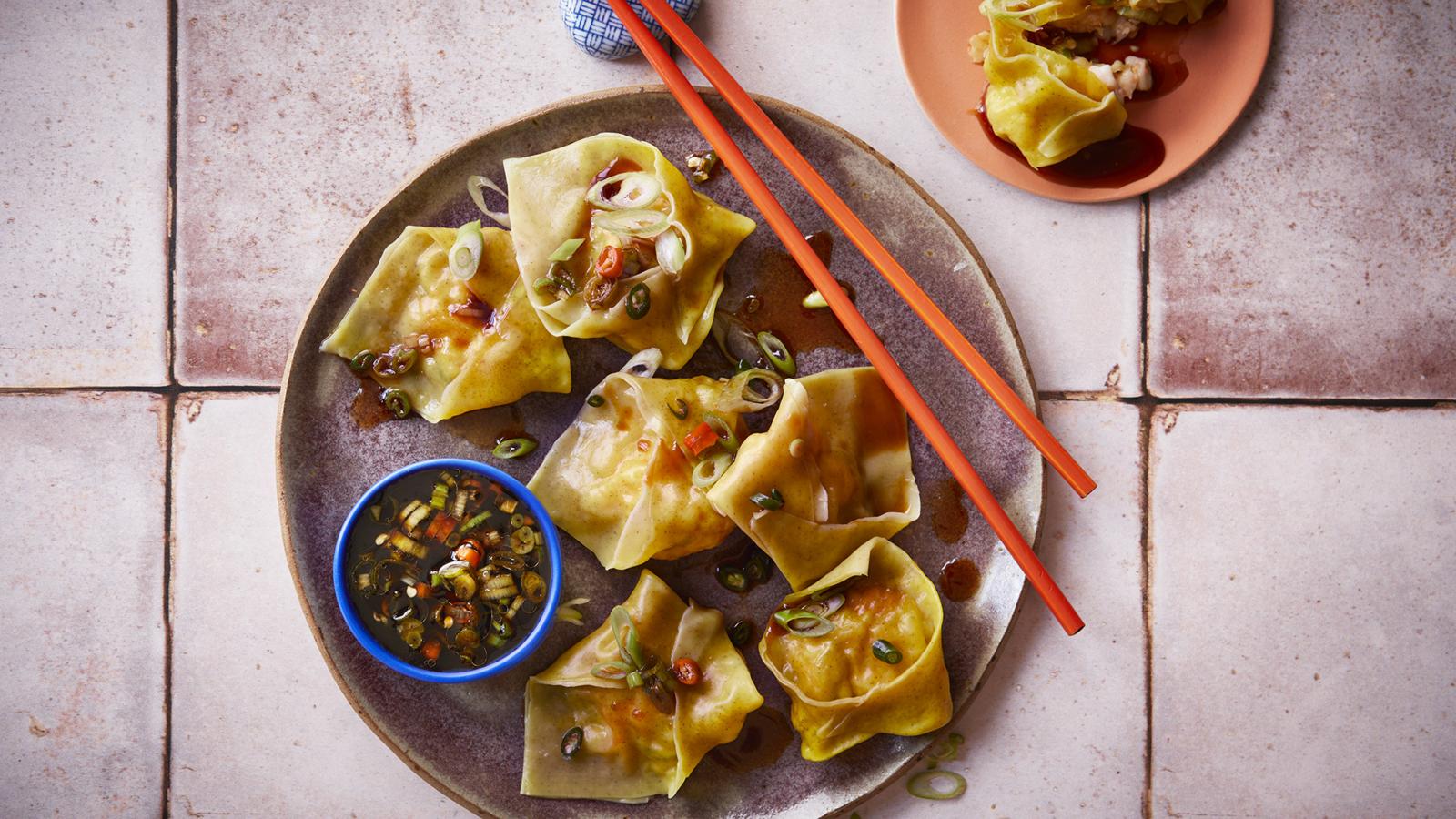 Prawn wontons