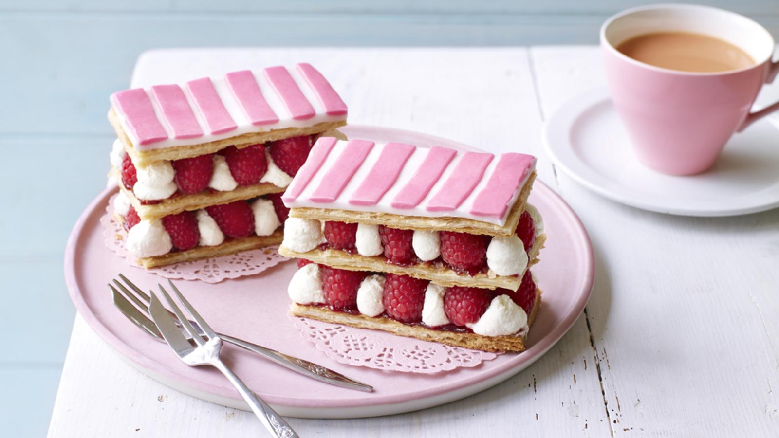 Raspberry millefeuille