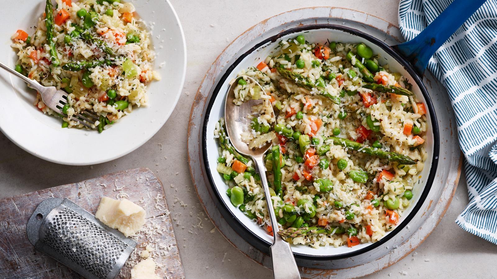 Spring vegetable risotto