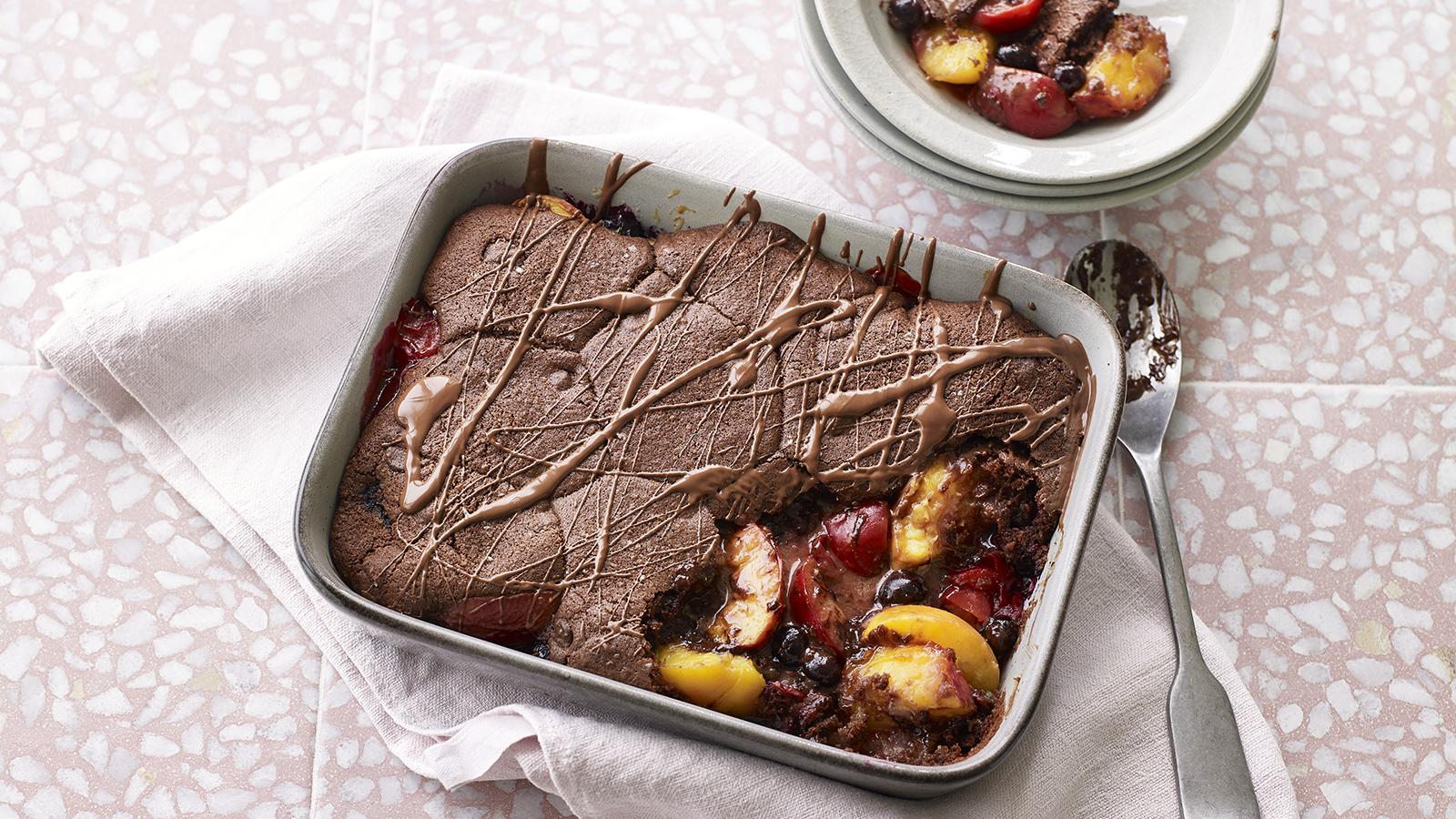 Roast fruit cobbler