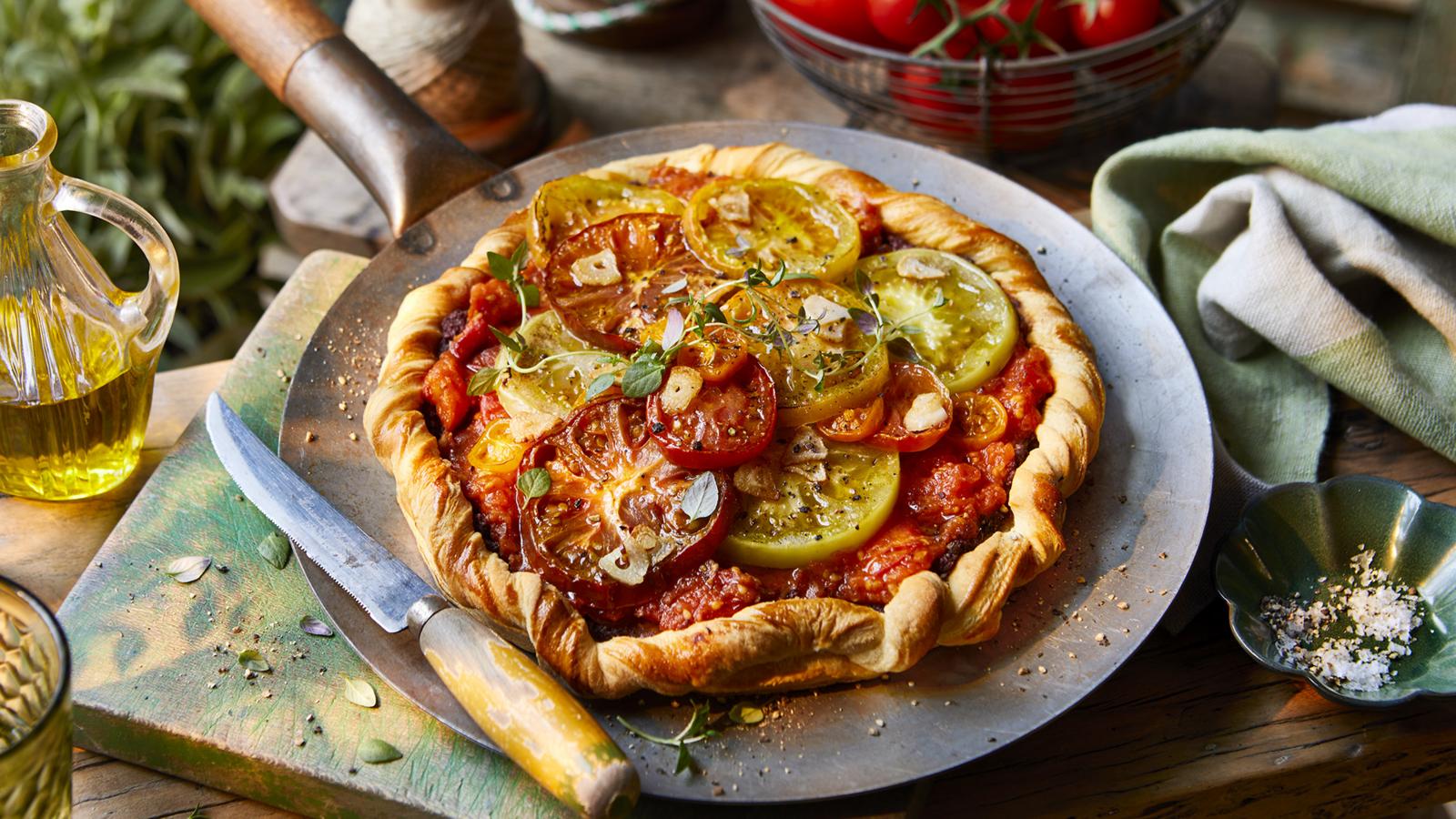 Roasted tomato tart