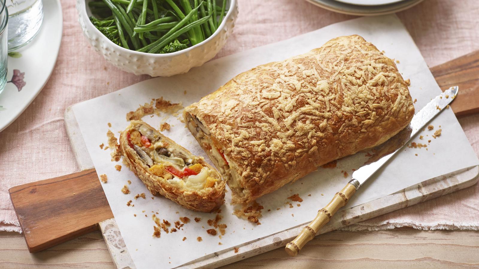 Roasted vegetable Wellington