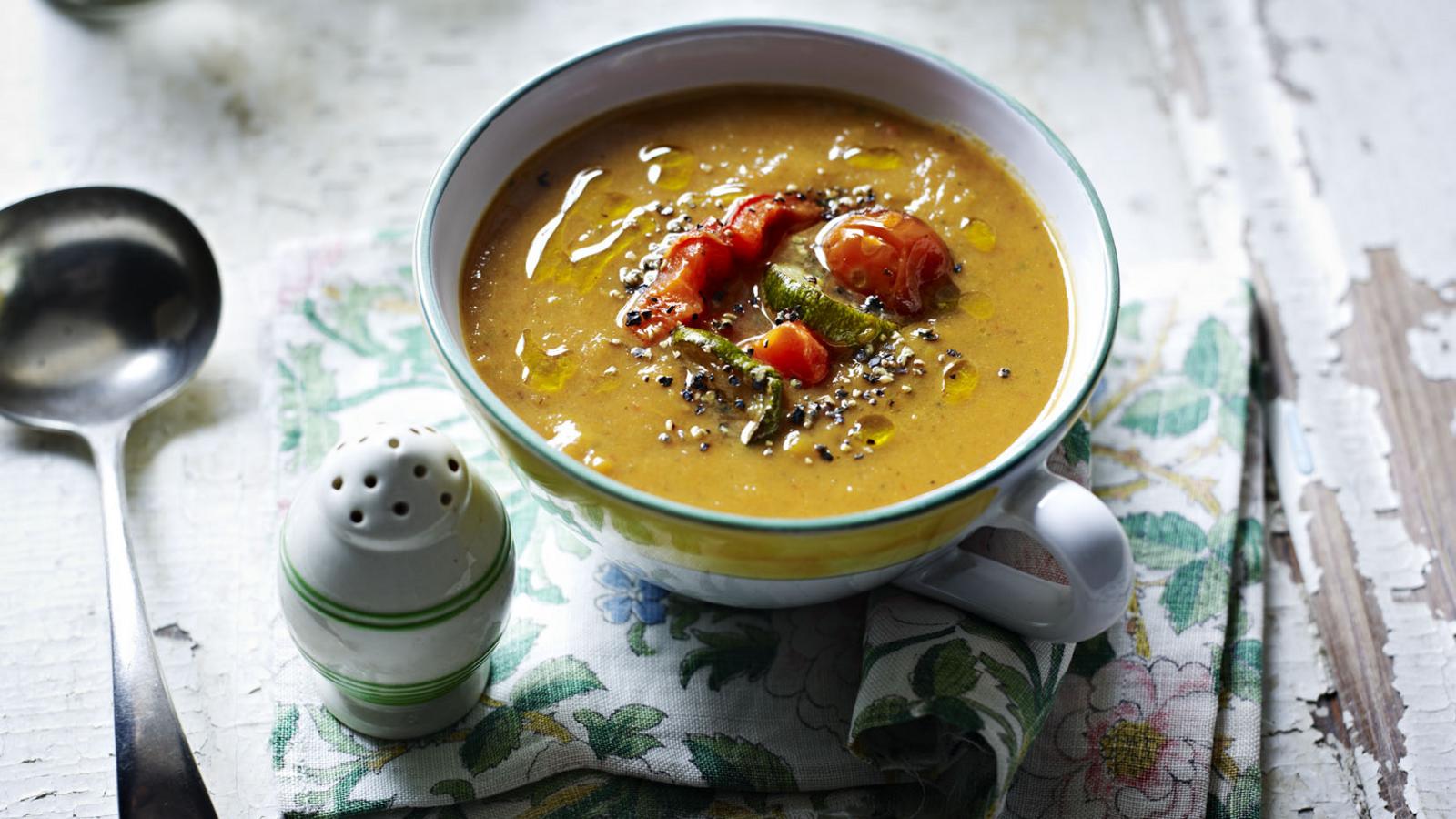 Roast vegetable soup recipe BBC Food