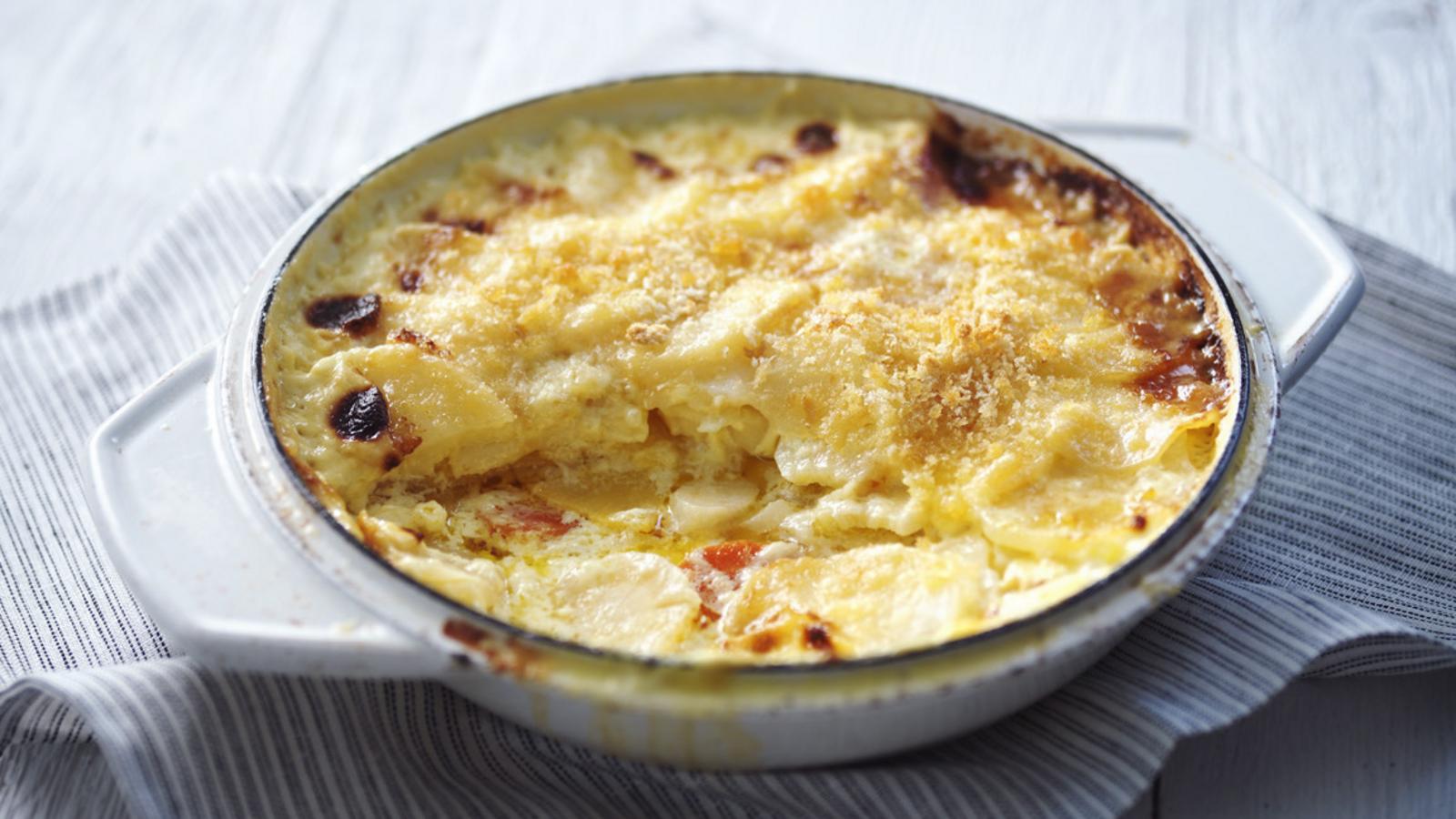 Root vegetable gratin