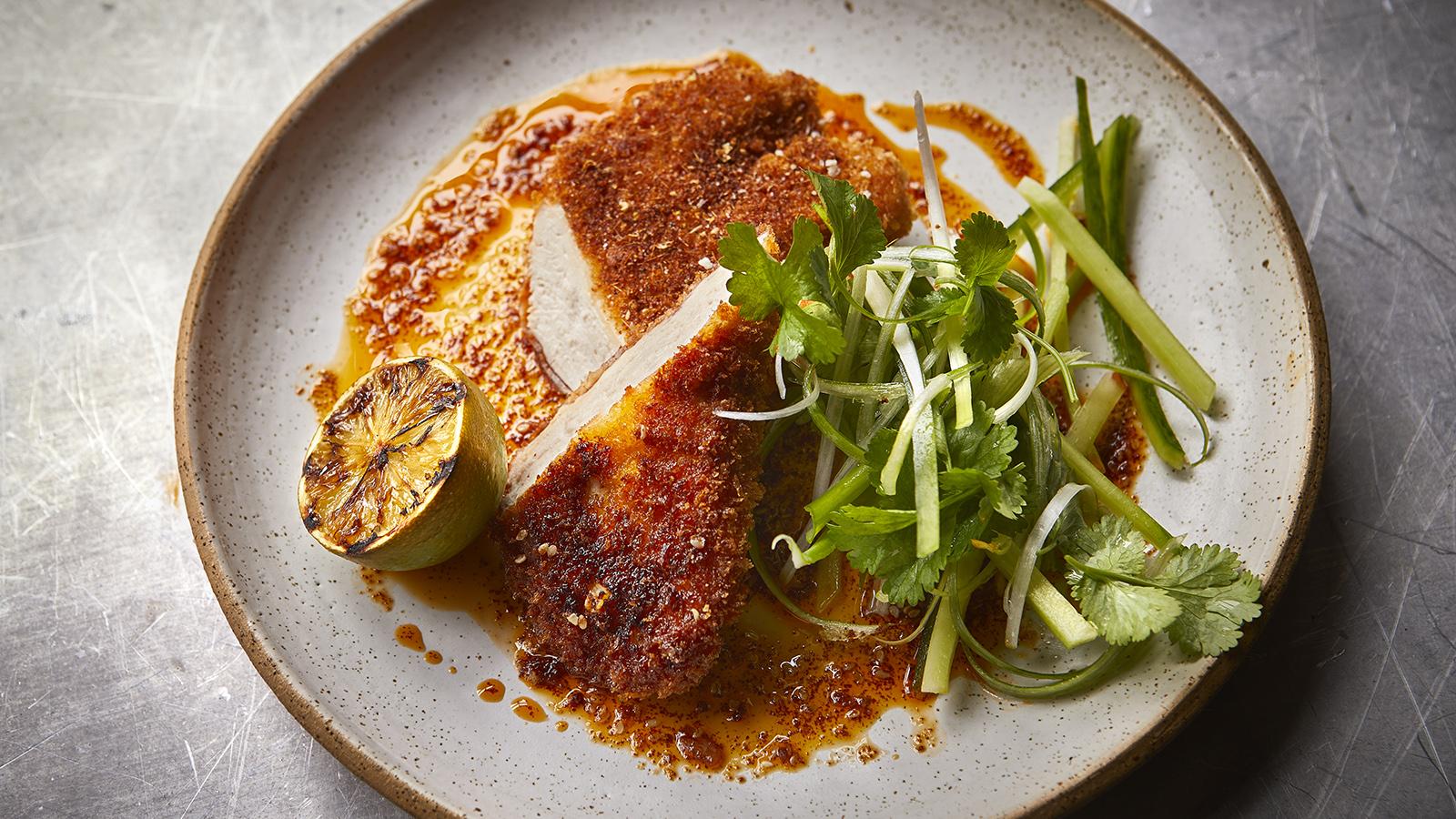Sichuan peppercorn chicken escalope