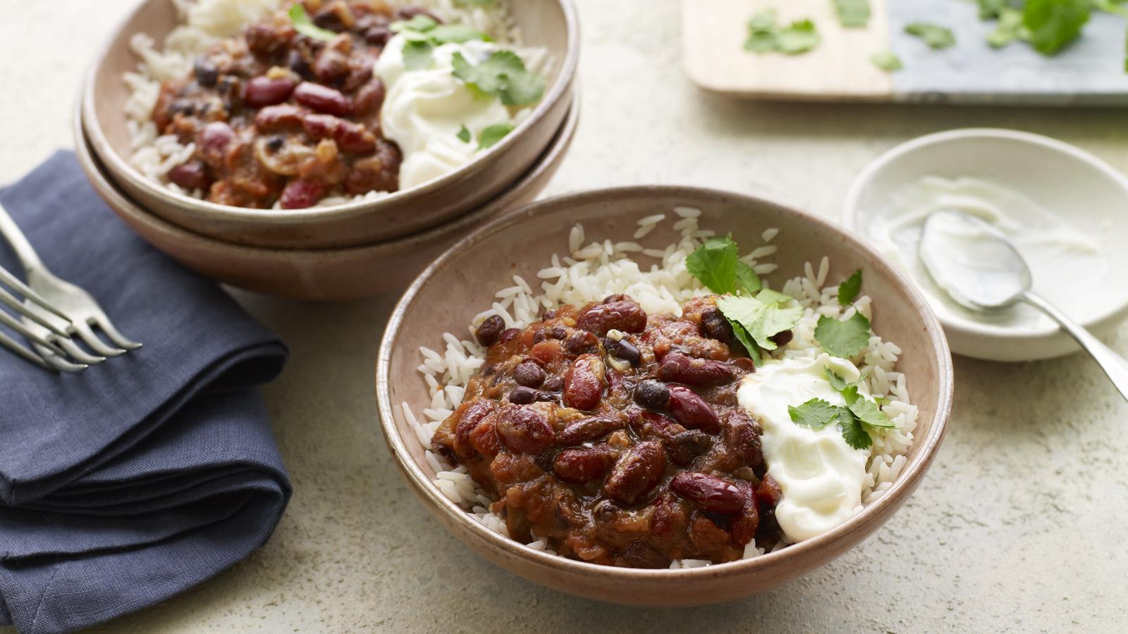 Slow cooker bean chilli recipe BBC Food