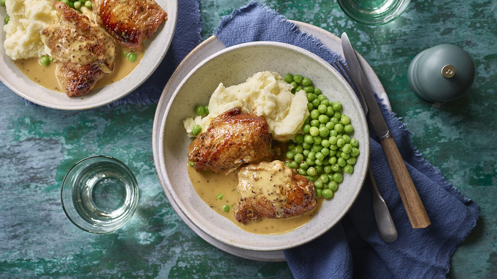 Slow cooker honey mustard chicken