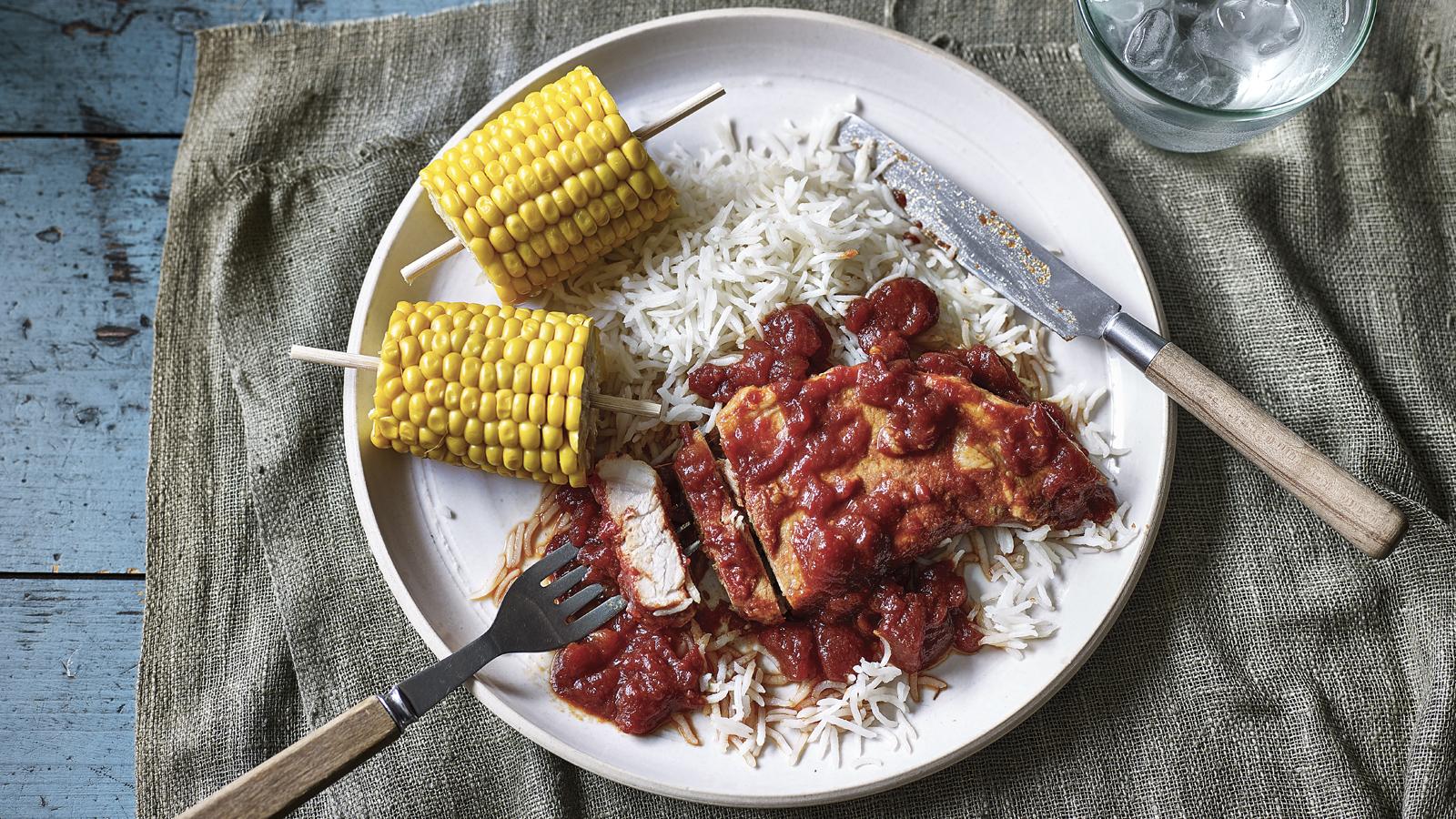 Slow cooker barbecue style pork chops