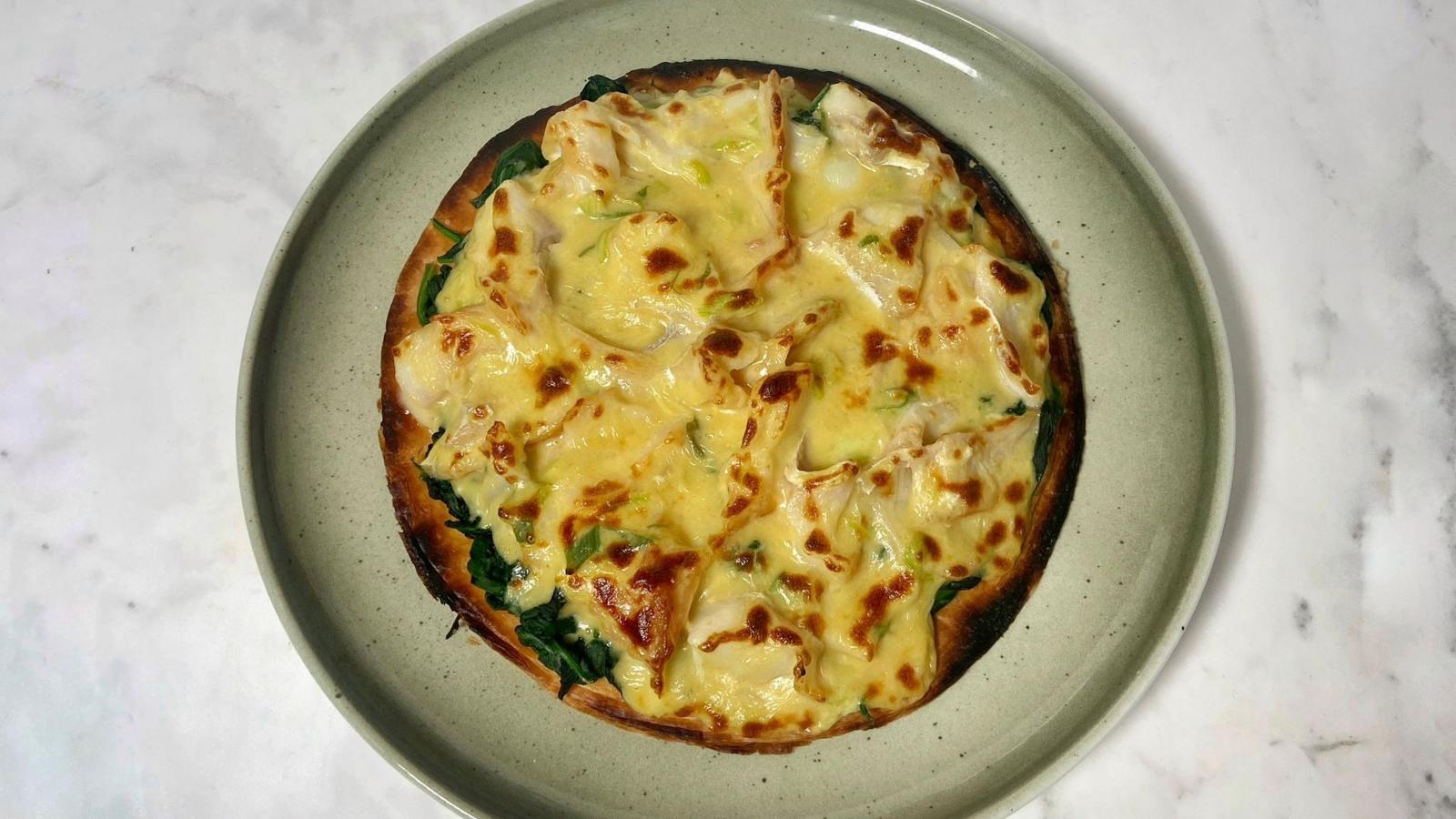 Smoked haddock rarebit tart