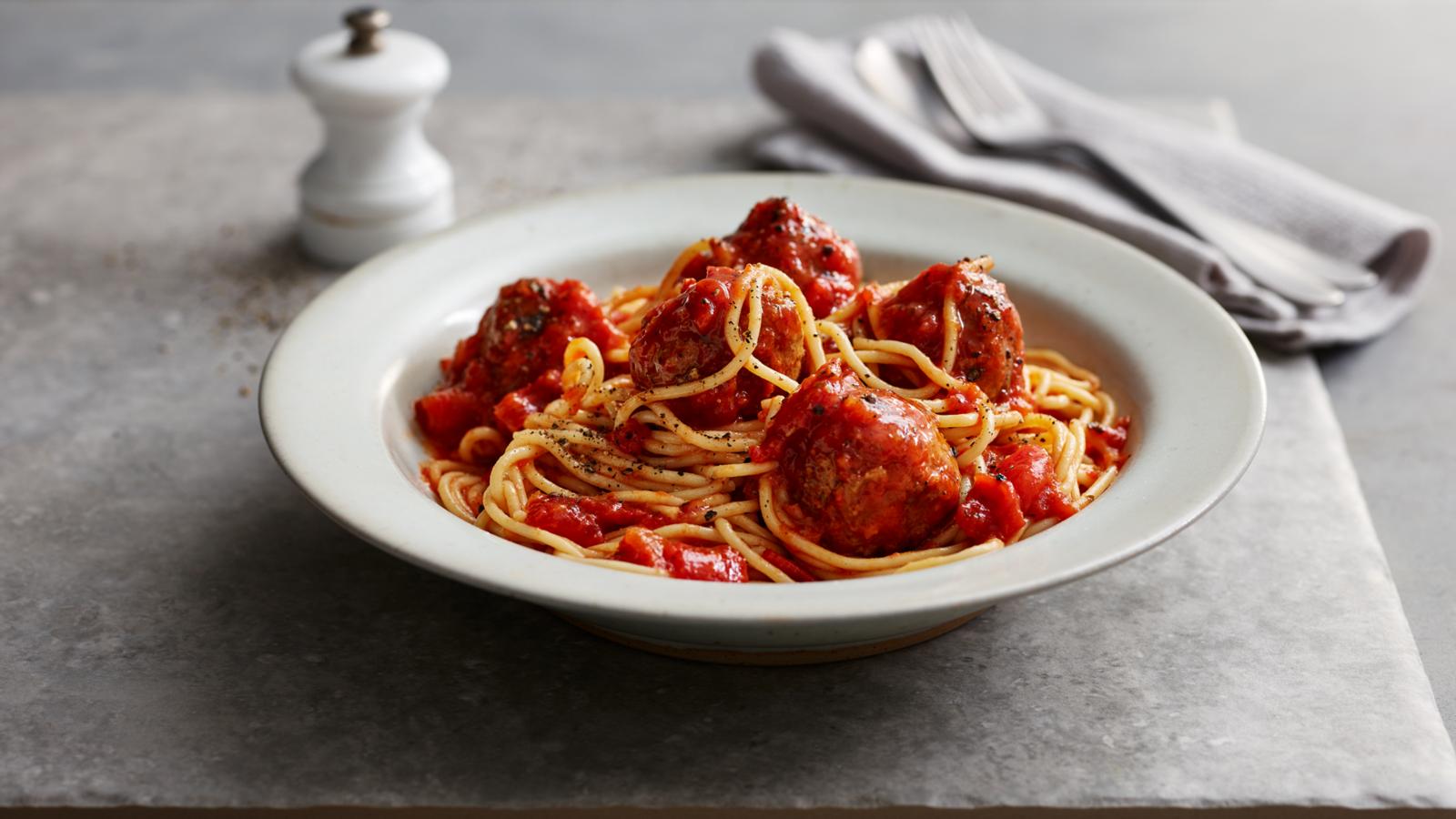 Spaghetti and meatballs