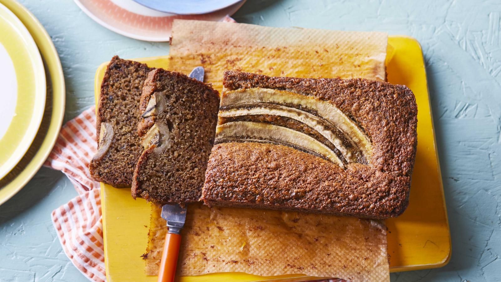 Spiced black banana bread