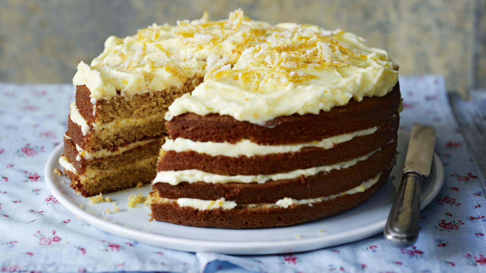 Spiced whole orange cake with orange mascarpone icing recipe - BBC Food