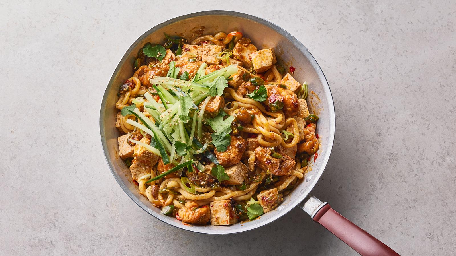 Spicy green bean and tofu stew