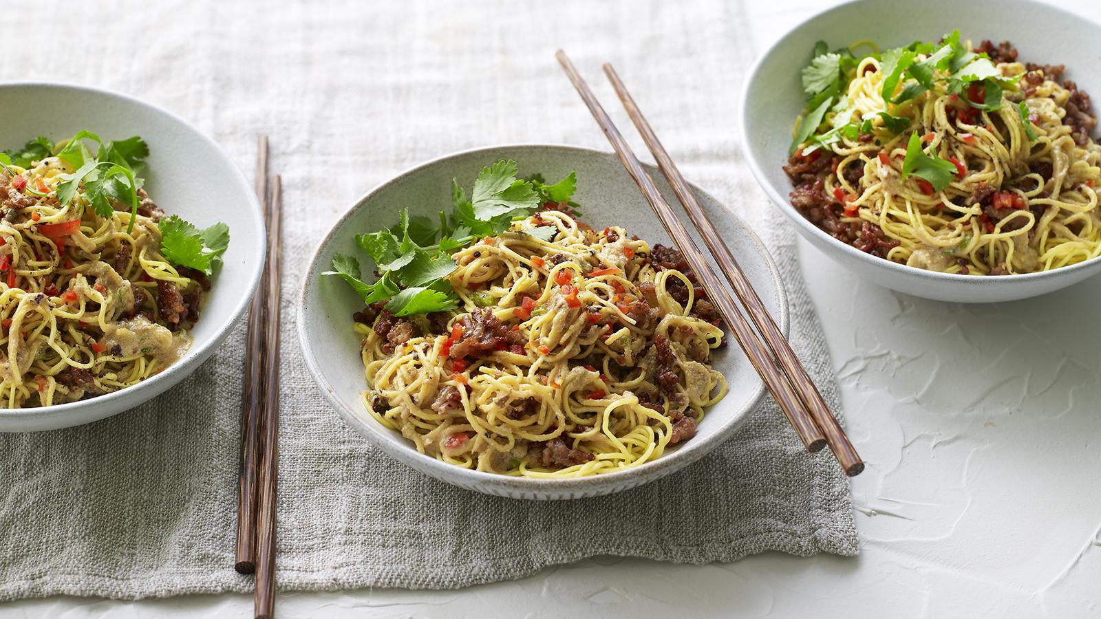 Spicy Sichuan (dan dan) noodles 