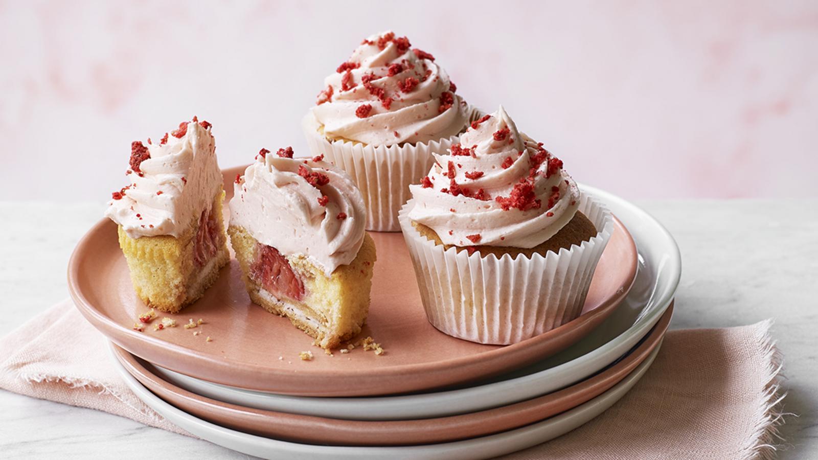 Strawberry shortcake cupcakes.