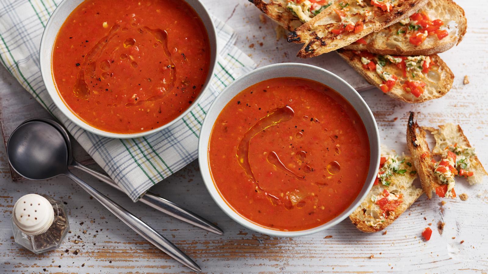 Red Pepper And Tomato Soup Recipe Bbc Food