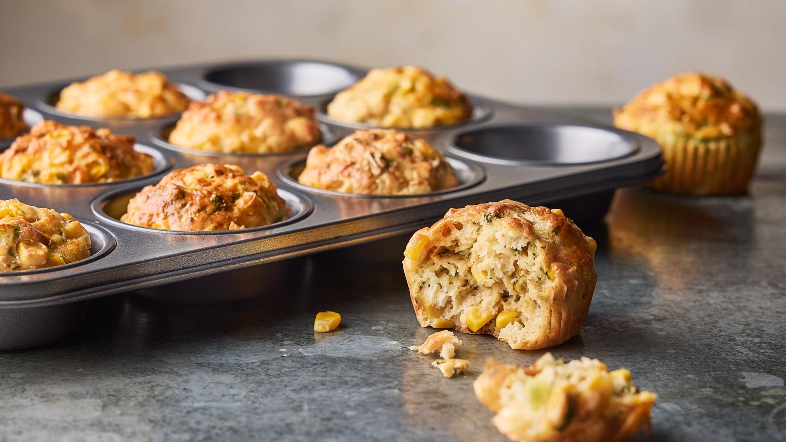 Sweetcorn fritter muffins