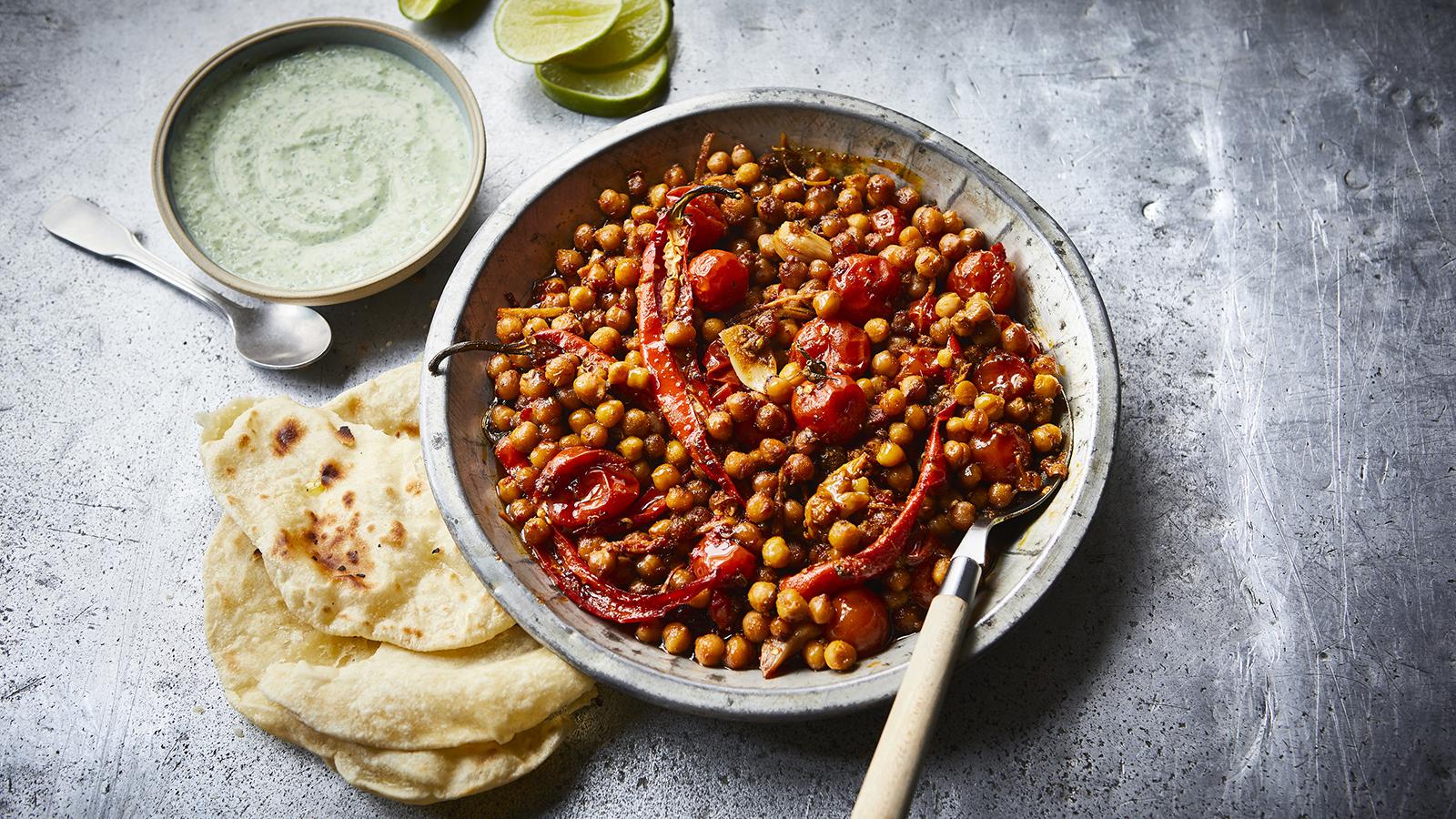 Confit tandoori chickpeas