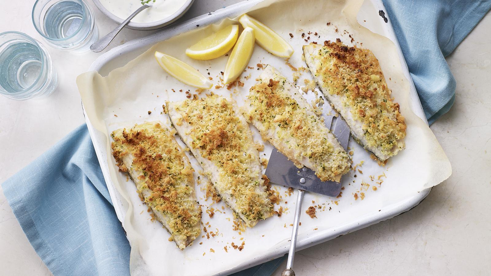 Tarragon crusted sea bass