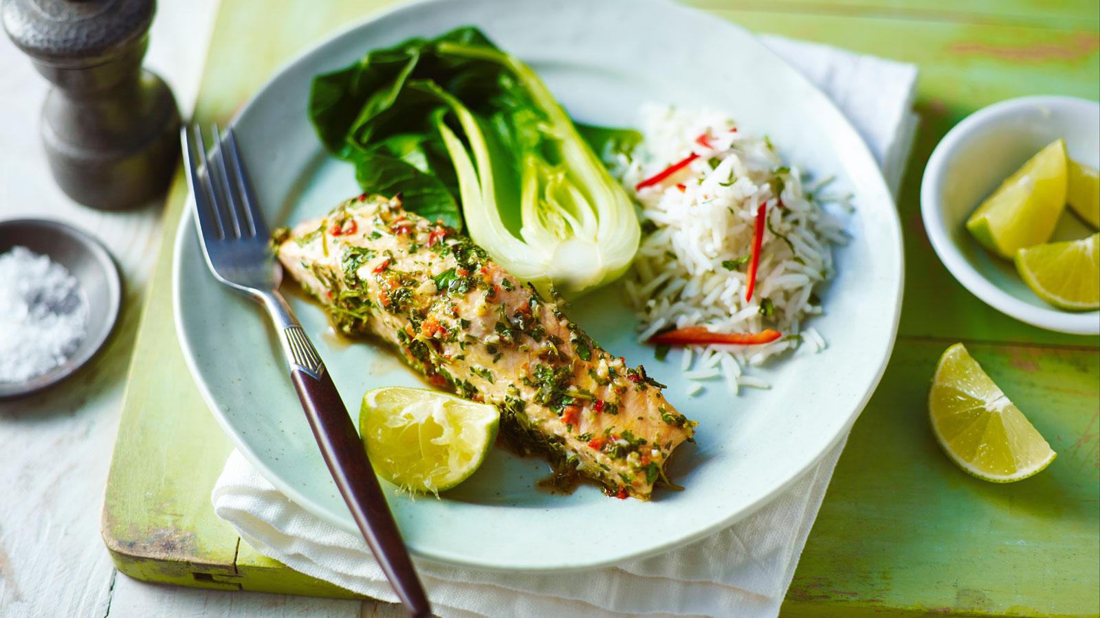 Thai steamed salmon recipe - BBC Food