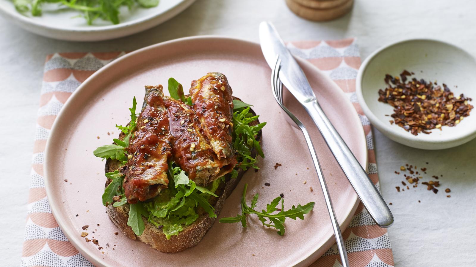 Tinned sardines on toast