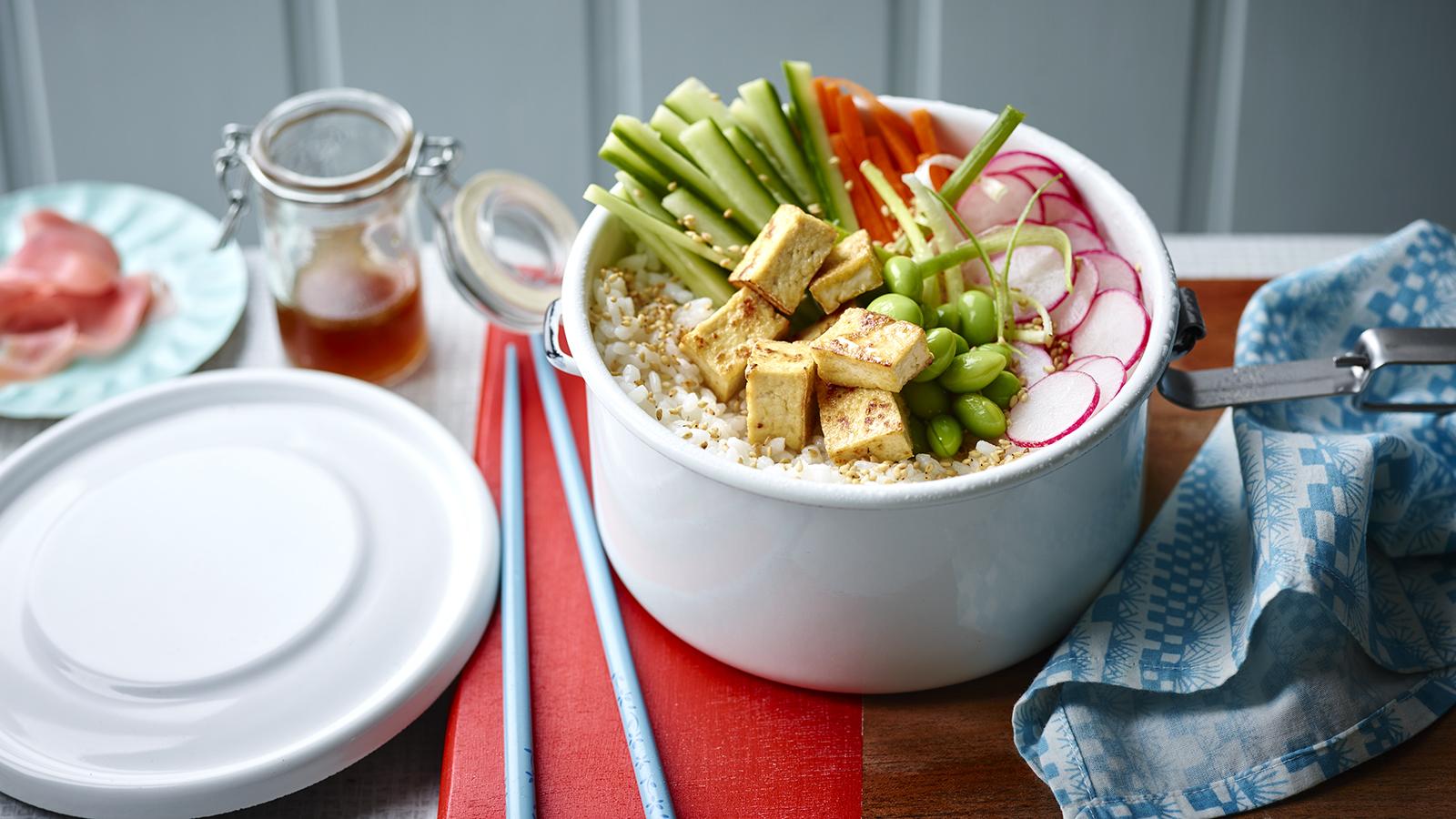 Tofu sushi bowl