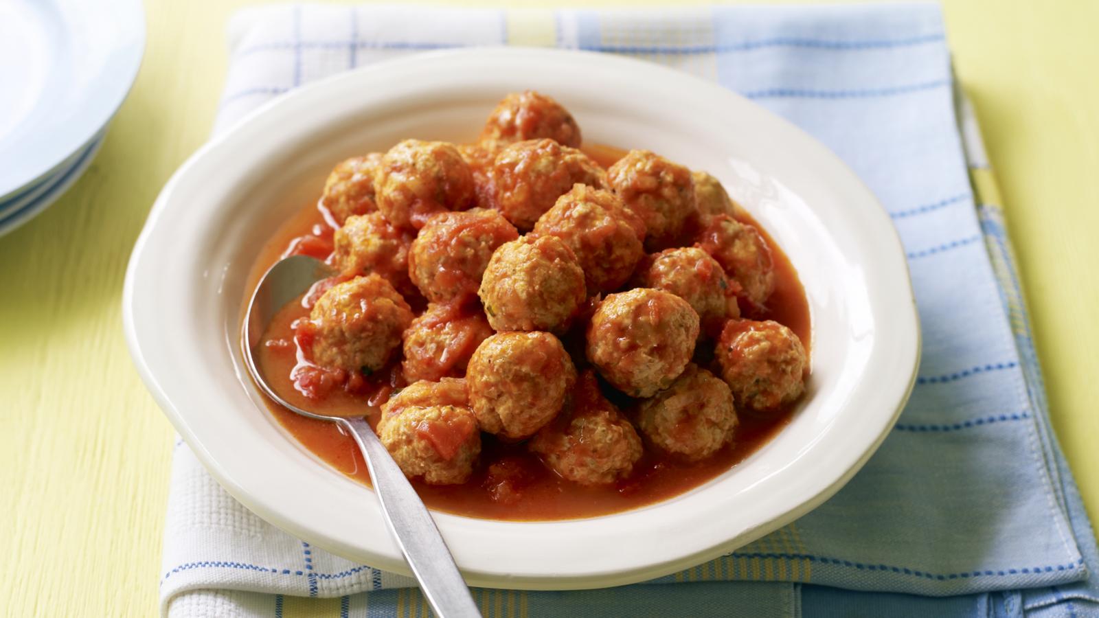 Turkey meatballs in tomato sauce recipe - BBC Food