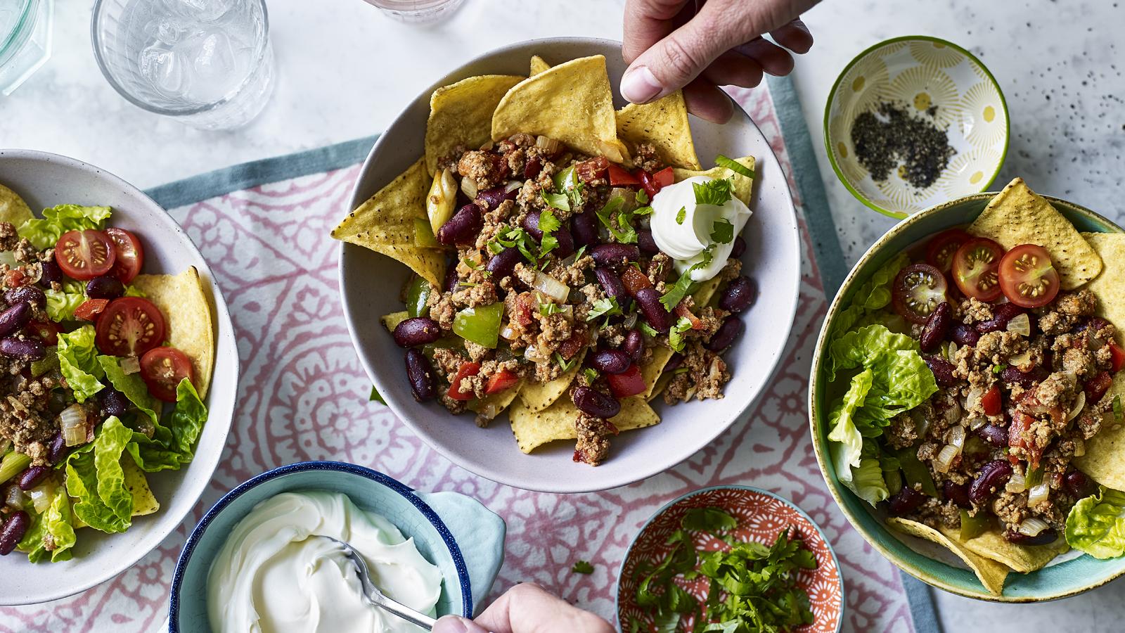 Turkey taco bowls